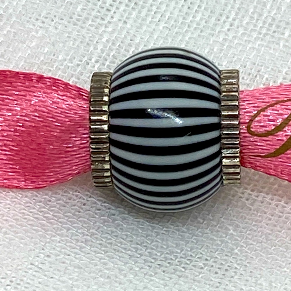 Brighton Charms RETIRED Black White Striped Jewelry Fashion Bracelet Necklace - Picture 3 of 4